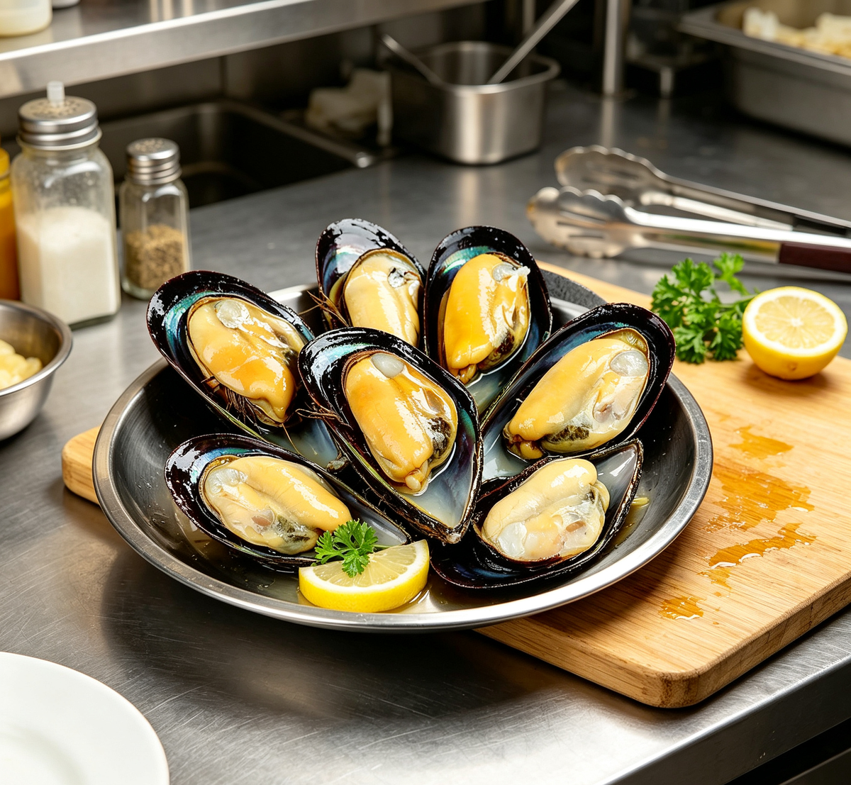 Freshly Steamed Mussels